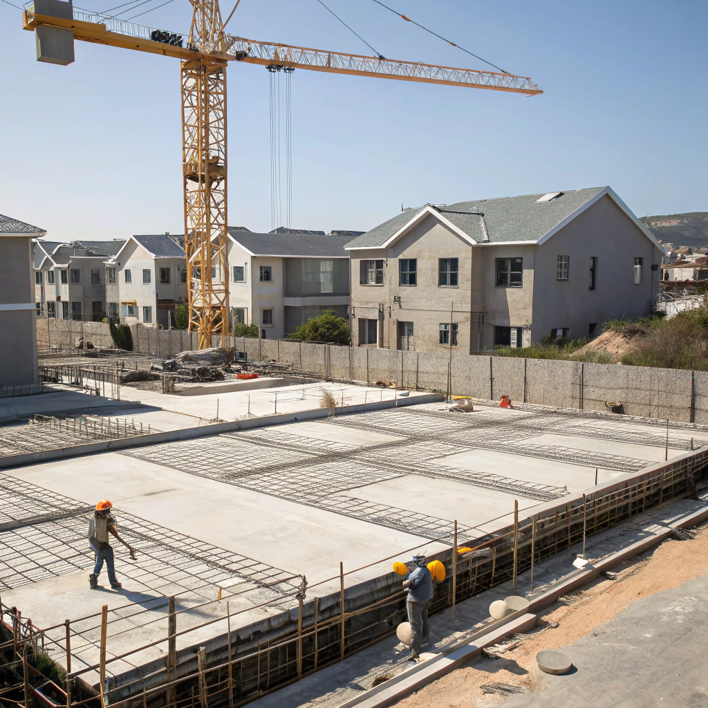 Construction site progress